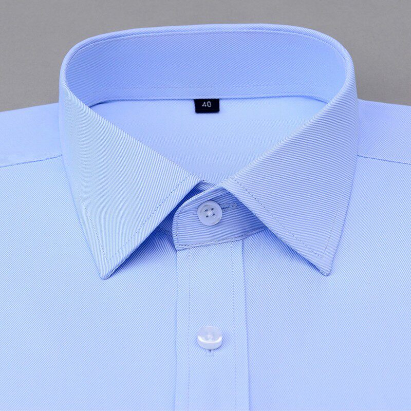 订制工作服斜纹男女衬衫长袖商务竖条纹职业装企业衬衣定制绣LOGO