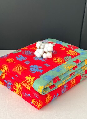 2025新款A类亲肤百福t被棉花被夏凉被空调被结婚房红色夏被可机洗