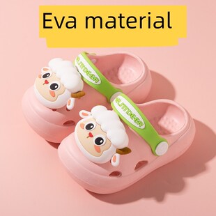 拖鞋为儿童和女孩ev1至3岁半2婴儿和年幼D的儿童家庭软底儿童的轻