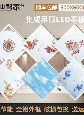 集成吊顶灯600X600ledu花片灯铝扣板客厅书房嵌入式LED平板灯60X6