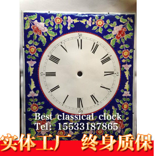 广钟表盘定做画瓷盘定做彩盘定J做老式钟表表盘制作