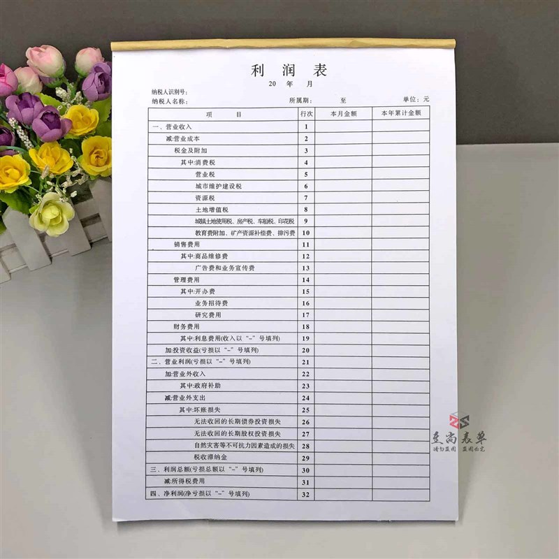 公司利润表企业经营财务报表科目汇总表工厂工程会计财务统计表格