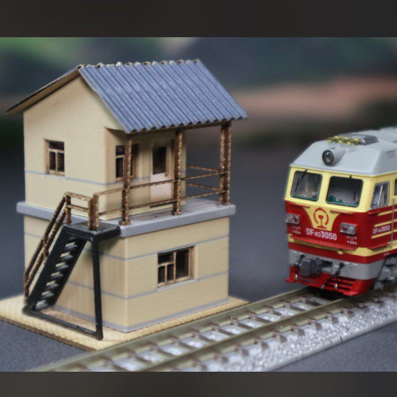 道检房 火车模型沙盘工业建筑 场景  铁路搭配 N比例