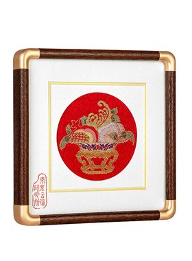 南京云锦研究所博古三多新中式装饰桌面摆件摆台中国风特色工艺品