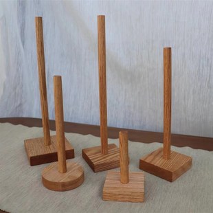 橡木架收纳置物子圣诞树木质底座diy材料手工装饰品展示道具陈列