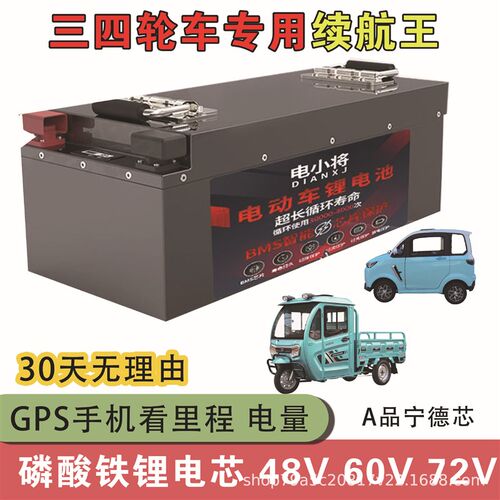 48V60V72伏磷酸铁锂电芯三四轮电动车新能源宁德电芯动力锂电池