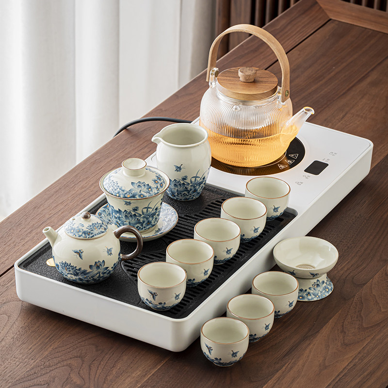 茶具套装b家用茶台茶盘全自动一体式家用小型现代排水式烧水煮茶