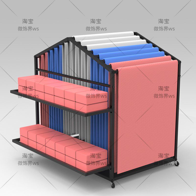 瑜伽垫通风晾晒收纳存放展示置物架瑜H伽馆健身房会所培训学校器