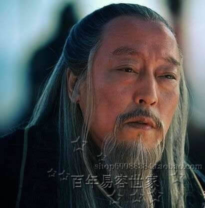 古装花白山羊胡影视化妆假胡须古装造H型假发花白全后披古装头套