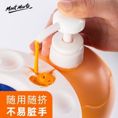 蒙玛特丙烯颜料大桶装2L大容量金色丙烯银色白色室内室外墙绘