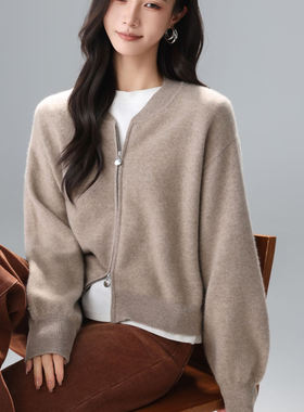 【12-27】9006 双拉头羊绒开衫 100%羊绒