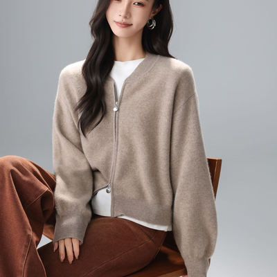 【12-27】9006 双拉头羊绒开衫 100%羊绒