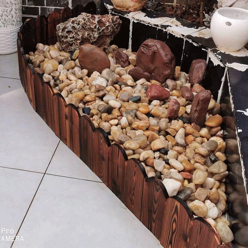 防腐木插地栅栏围栏圣诞树篱x笆围墙碳化木片菜园搭架花园木桩护