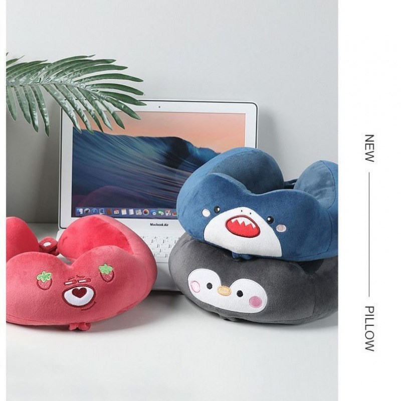 U型枕可爱卡通动物u形枕午睡旅行D枕头U型靠垫呵护颈椎枕头gc