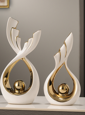 轻奢高档电视柜装饰摆饰艺术家居A客厅玄关酒柜领导办公室风生水