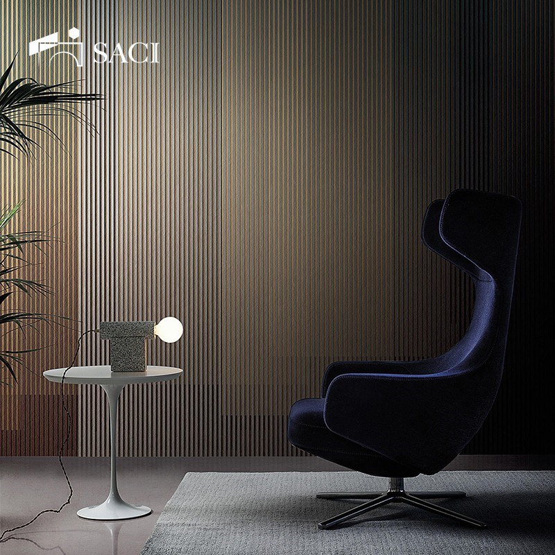 现代轻奢抽象渐变条纹墙布个性立体电视背景壁纸KTVW 包间餐厅墙