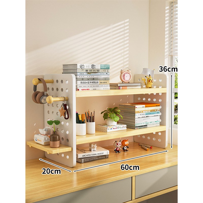 桌面置物架桌上书架办公桌工位多层展示架家用R书桌上洞洞板收纳