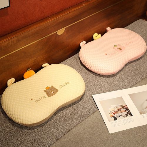 卡皮巴拉枕头记i忆棉猫肚枕带枕套护颈椎助睡眠学生宿舍儿童豆豆