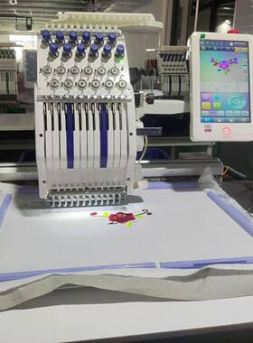 1201F单头电脑绣花机纯绣平绣功能裁片40*50cm单头刺绣12针