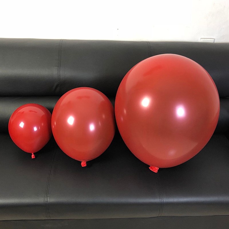 5寸10b寸18寸24寸36寸双层宝石红乳胶气球石榴红气球包邮装饰婚房