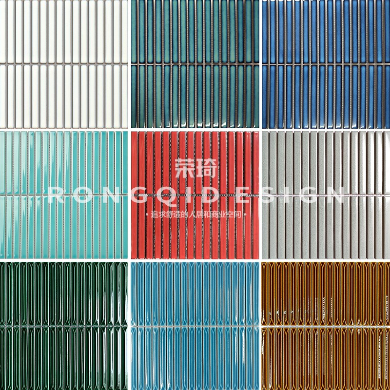 网红特色筷子砖长条陶p瓷马赛克酒店民宿餐厅前台背景墙卫生间瓷