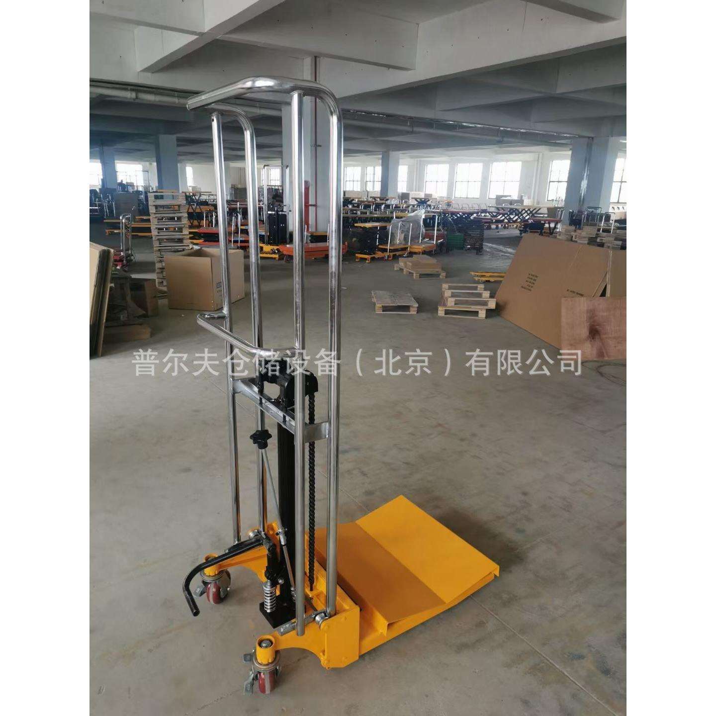 轻型半电动堆高车手动液压升高车工位车迷你堆高机行李车叉车维修