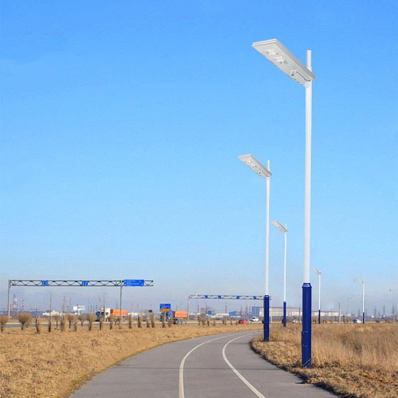 LED防水太阳能路灯50W150W人体感应新农村庭院太阳能灯智能感应