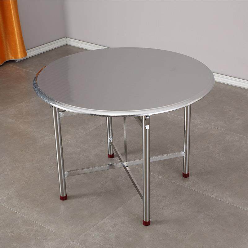 不锈钢餐桌家餐饮商用圆形桌子转盘大圆桌圆桌面八仙桌居家具饭桌