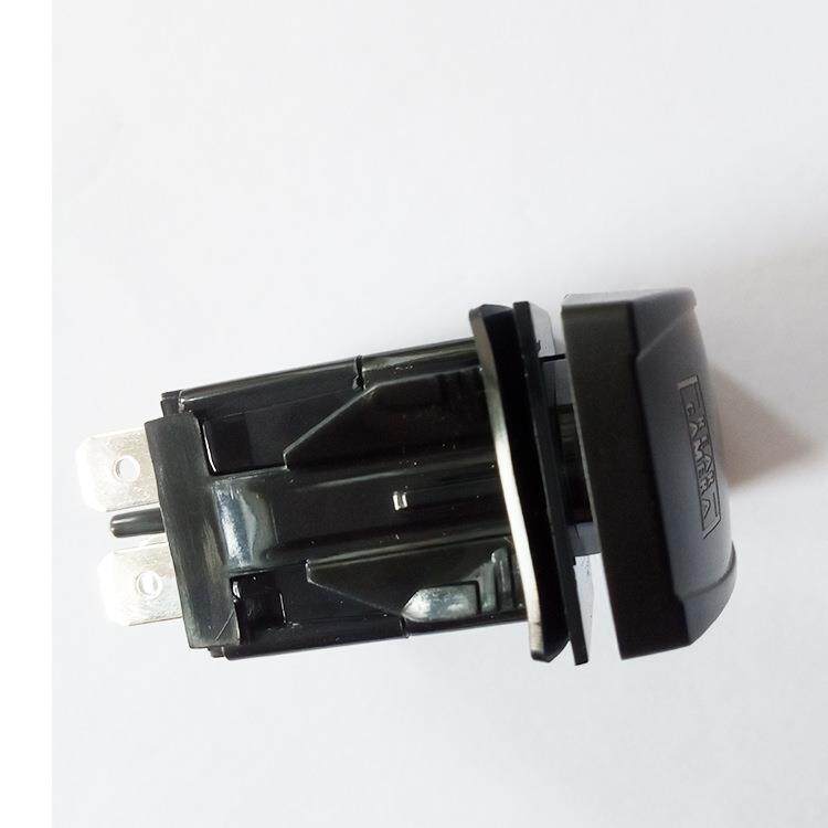 1X开关式 5V 3.1A 车充 +2X 5PIN ON-OFF镭雕图案开关组合 蓝灯