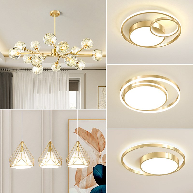 全屋灯具套餐北欧轻奢卧室网红灯具大气家用简约现代led客厅吊灯