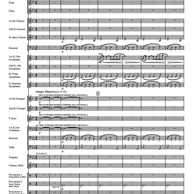 管乐总谱龙山2.5交响管乐团合奏总谱分谱+音频