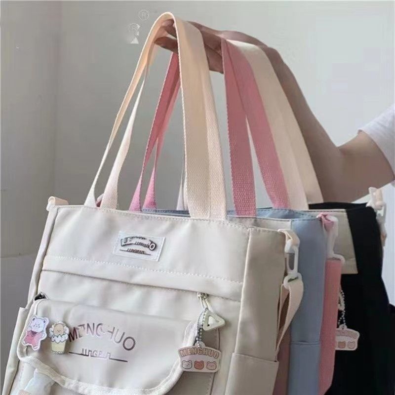 高中生手提袋拎书袋大容量初中生补课帆布包女学生装书的袋子女孩,箱包皮具/热销女包/男包,时尚帆布包,淘宝优惠券,粉丝福利购,淘宝优惠卷