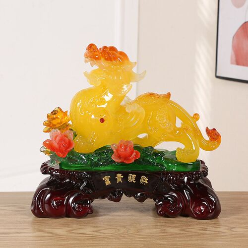 家居乔迁貔貅风水摆件中式招财进宝树脂摆饰办公风水装饰摆件