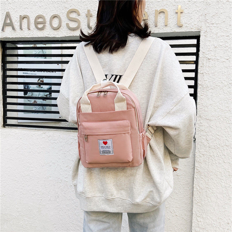 日系手提双肩两用背包出门逛街方便防水布双肩包高中学生书包可爱,箱包皮具/热销女包/男包,双肩背包,淘宝优惠券,粉丝福利购,淘宝优惠卷
