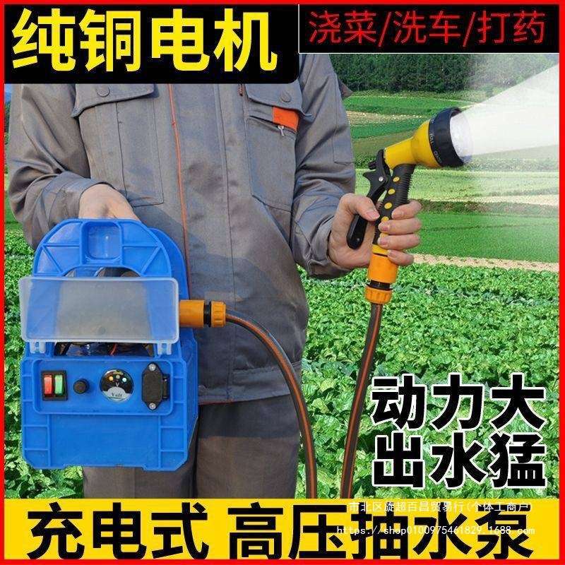 充电式抽水泵家用灌溉电动菜园浇水抽水机小型浇地农用淋浇菜