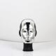 极简轻奢黑白人物抽象电镀头部雕塑摆件创意云朵树脂工艺品摆设