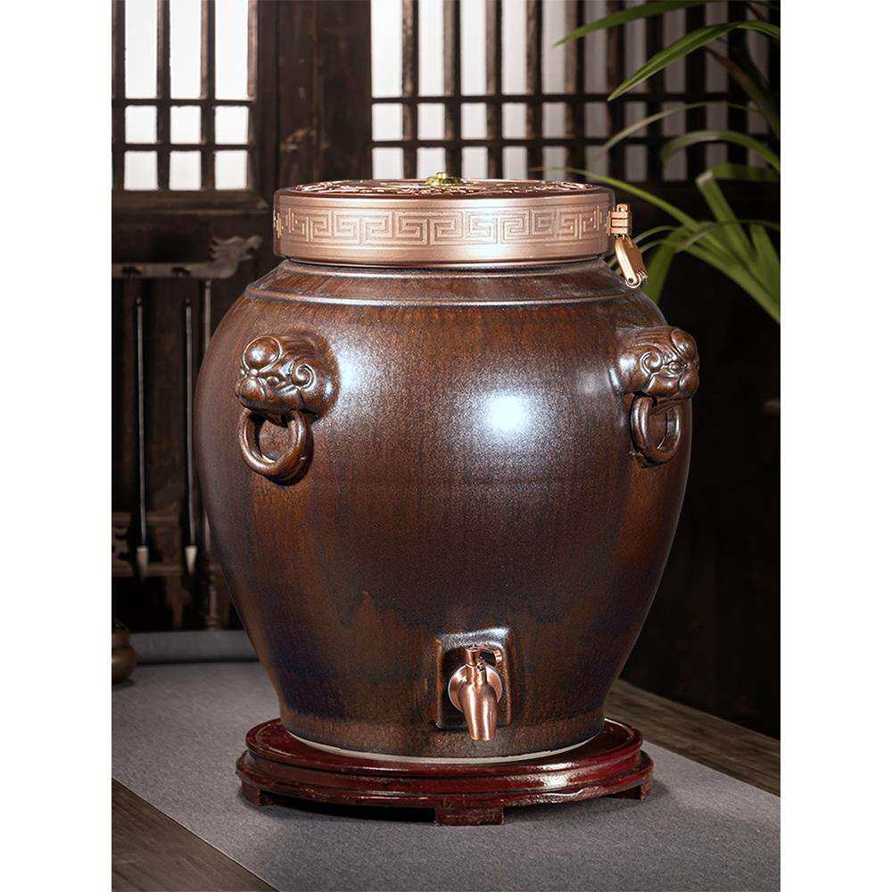 仿古加厚密封陶瓷酒坛子10斤20/30/50/100/200景德镇专用泡酒缸罐
