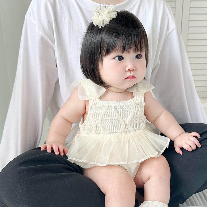 婴儿衣服夏装包屁裙女宝宝百天一周岁蕾丝公主裙子夏季薄款连体衣,童装/婴儿装/亲子装,连身衣/爬服/哈衣,淘宝优惠券,粉丝福利购,淘宝优惠卷