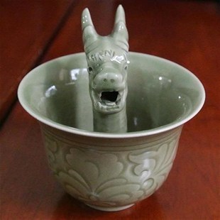 戒盈杯贪心杯龙头杯平心杯青瓷九龙公道杯耀州瓷西安礼品