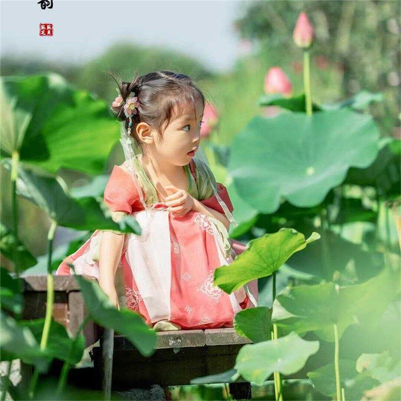 女童汉服夏薄款古风国风连衣裙儿童襦裙宝宝唐制公主裙子葡萄刺绣,童装/婴儿装/亲子装,汉服,淘宝优惠券,粉丝福利购,淘宝优惠卷