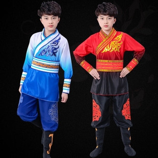 新款儿童古典舞服装演出服饰中国风男童舞龙舞狮打鼓服武术练功服