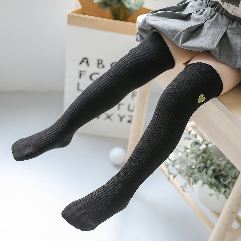 女童长筒袜过膝刺绣心形春秋薄棉堆堆袜白色舞蹈袜公主风美腿长袜,童装/婴儿装/亲子装,儿童袜子(0-16岁),淘宝优惠券,粉丝福利购,淘宝优惠卷