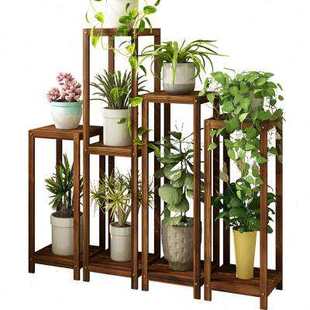 客厅落地质绿萝植物室内花架子架实木花盆爬藤架多层阳台组合.1.