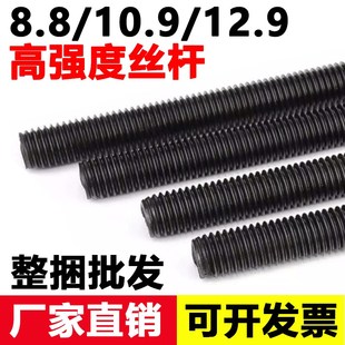 M64 12.9级全螺纹牙条通丝杆全牙螺杆M6M8M10 高强度丝杆8.8 10.9