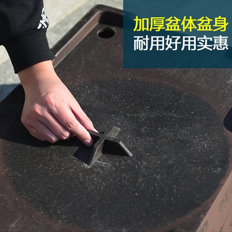 长方形盆景盆塑料仿紫砂特大号加厚马槽盆假山吸水石户外种树花盆