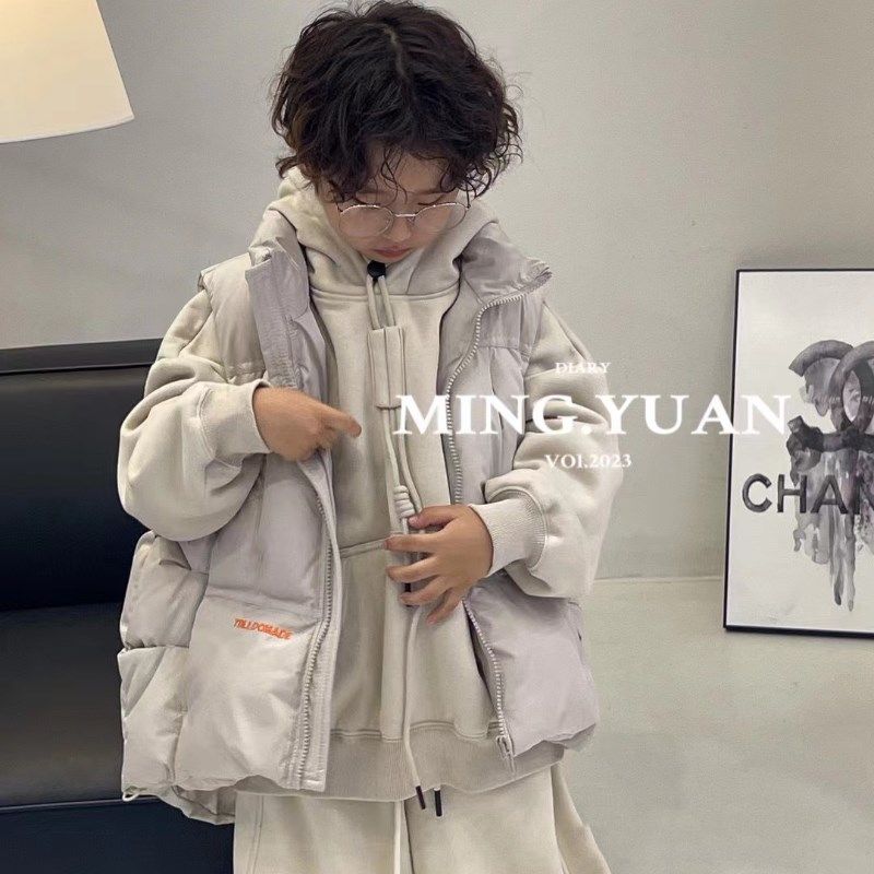 2023儿童羽绒马甲男女童宝宝秋冬新款加厚保暖韩国童装背心短外套,童装/婴儿装/亲子装,羽绒马甲,淘宝优惠券,粉丝福利购,淘宝优惠卷