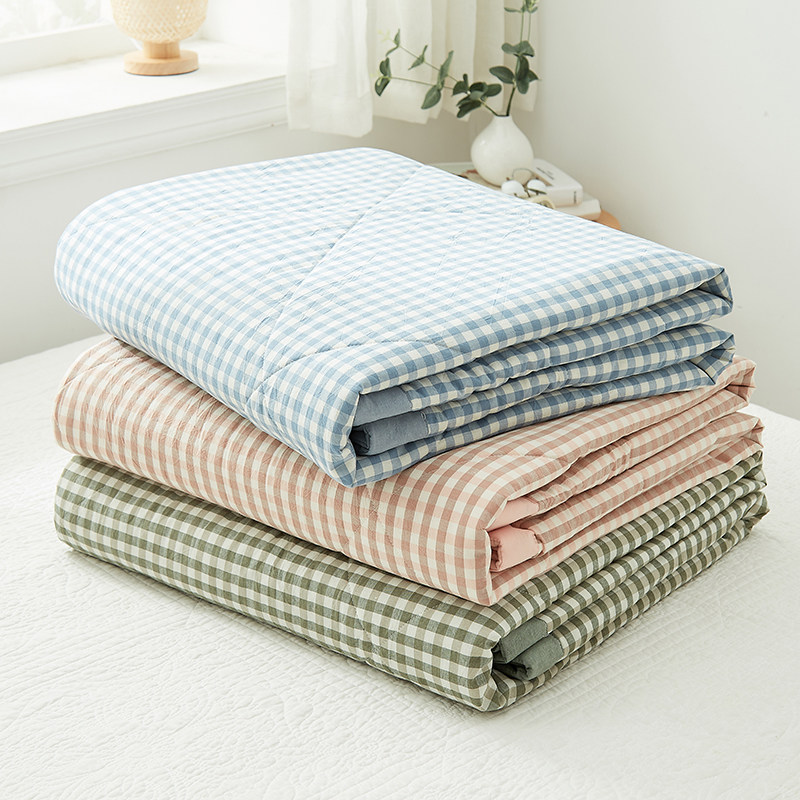 里外全棉夏被空调被夏凉被薄被子纯棉水洗棉单人日式双人床上用品,床上用品,棉花被,淘宝优惠券,粉丝福利购,淘宝优惠卷