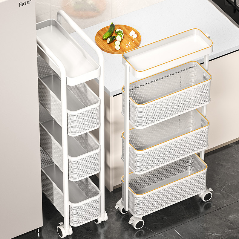 不锈钢厨房置物架落地冰箱极超窄夹缝隙柜小推车卫生间移动收纳架,厨房/烹饪用具,厨房置物架/置物柜/角架,淘宝优惠券,粉丝福利购,淘宝优惠卷