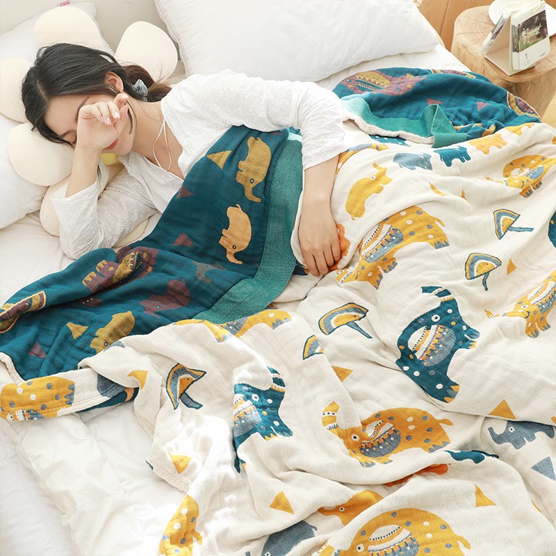 毛巾被棉成人夏凉被单双人柔软空调被200*230办公室午睡盖毯