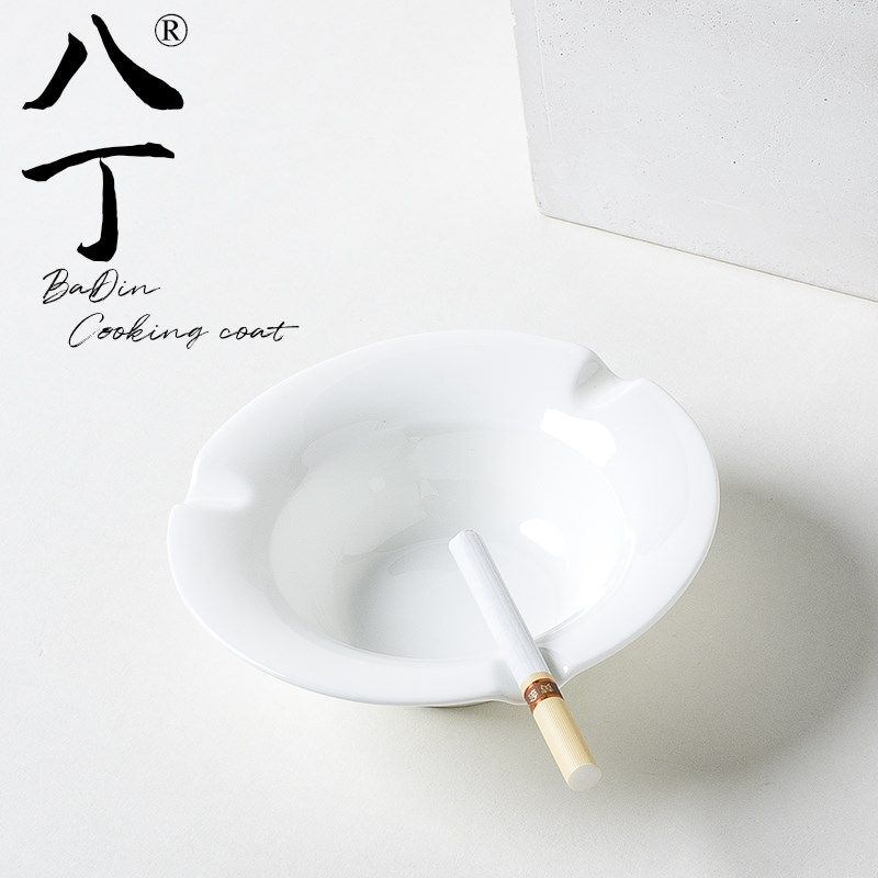 经典简约风纯白骨瓷三孔圆形敞口草帽烟灰缸餐厅酒吧桌面吧台茶几,节庆用品/礼品,时尚烟灰缸,淘宝优惠券,粉丝福利购,淘宝优惠卷